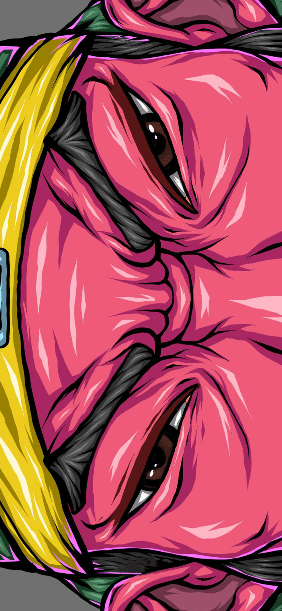 [2436×1125]三国演义 关公 关云长 插图 国潮品牌 东来也 苹果手机动漫壁纸图片