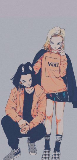[2436x1125]二次元 少女 vans 品牌 苹果手机动漫壁纸图片