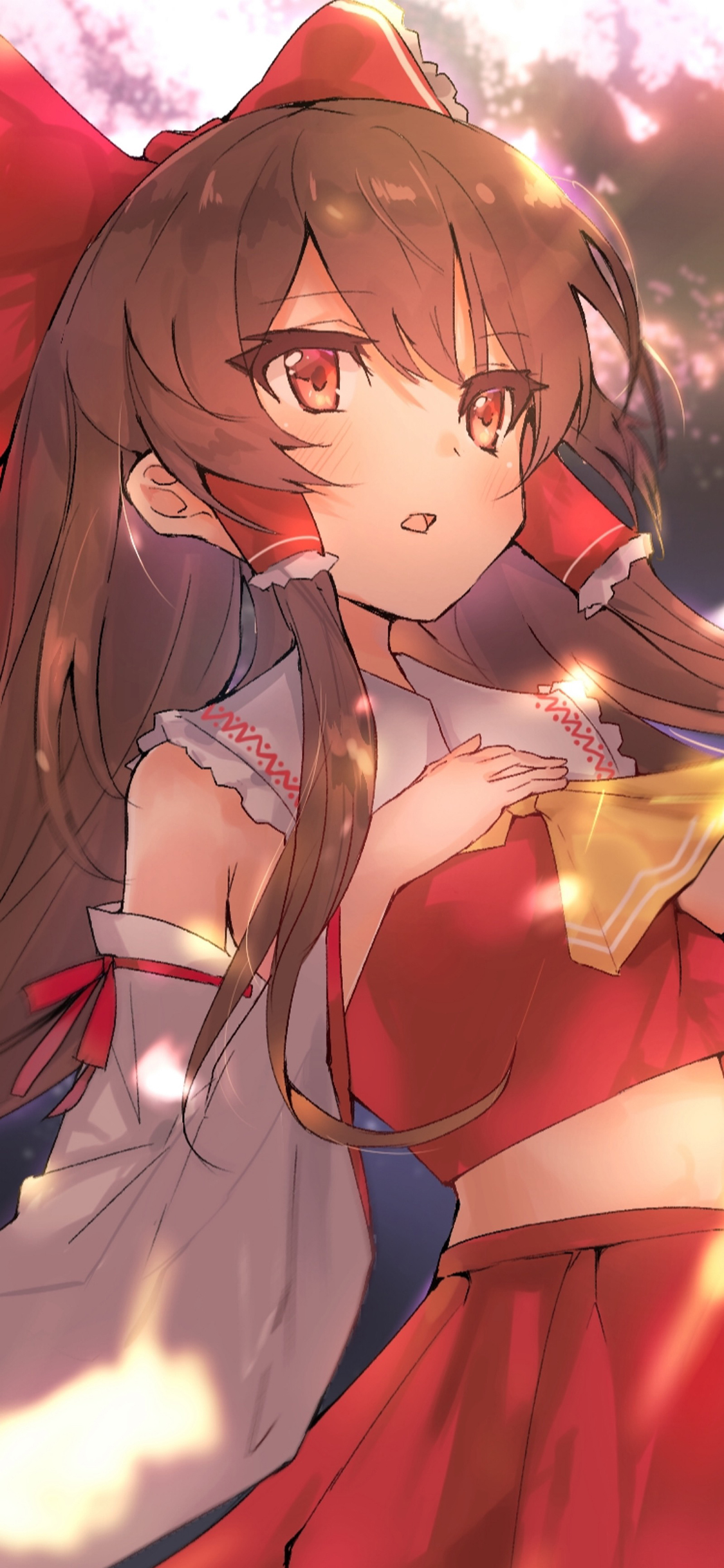 [2436×1125]二次元 少女 动漫 红妆 苹果手机动漫壁纸图片