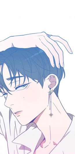 [2436x1125]二次元 少男 侧颜 帅气 苹果手机动漫壁纸图片