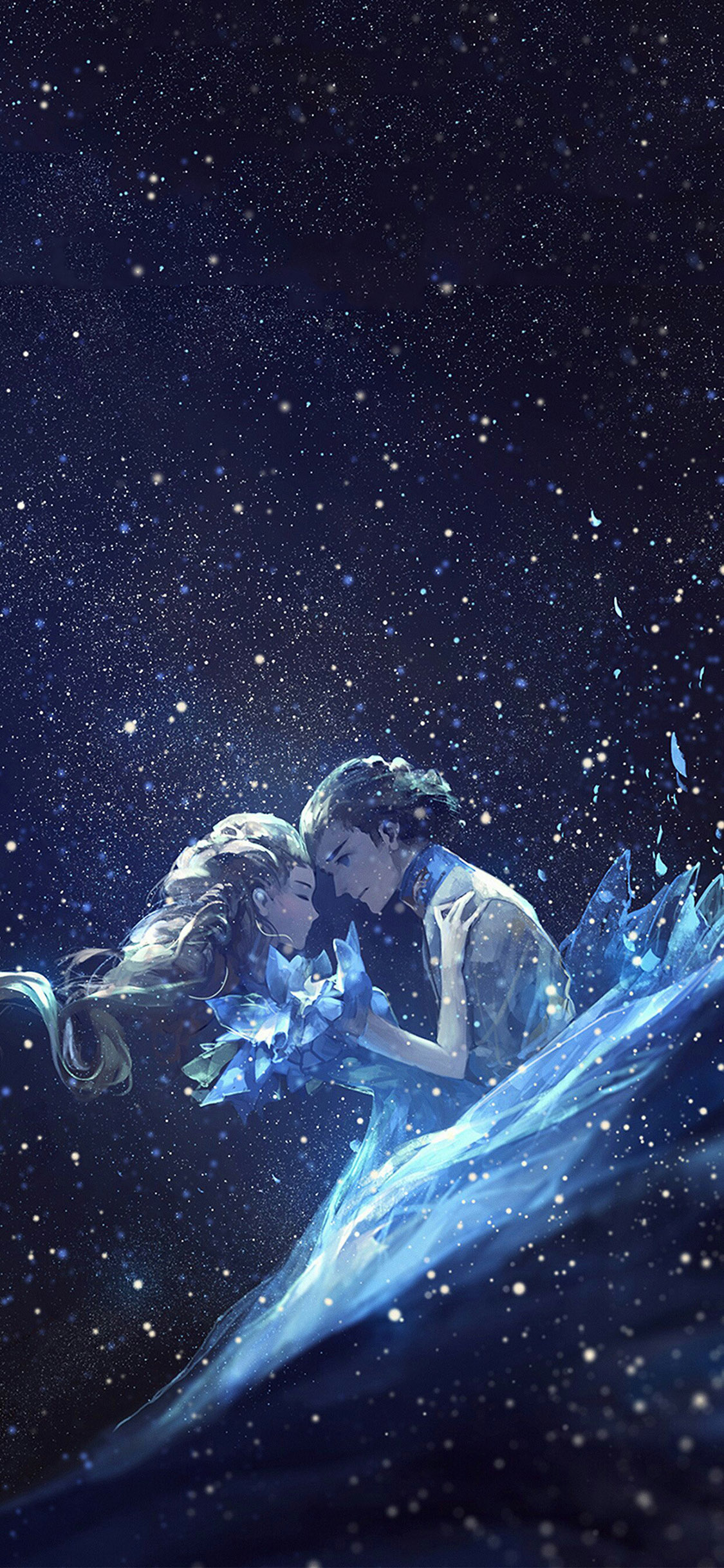 [2436×1125]二次元 情侣 动漫 唯美 苹果手机动漫壁纸图片