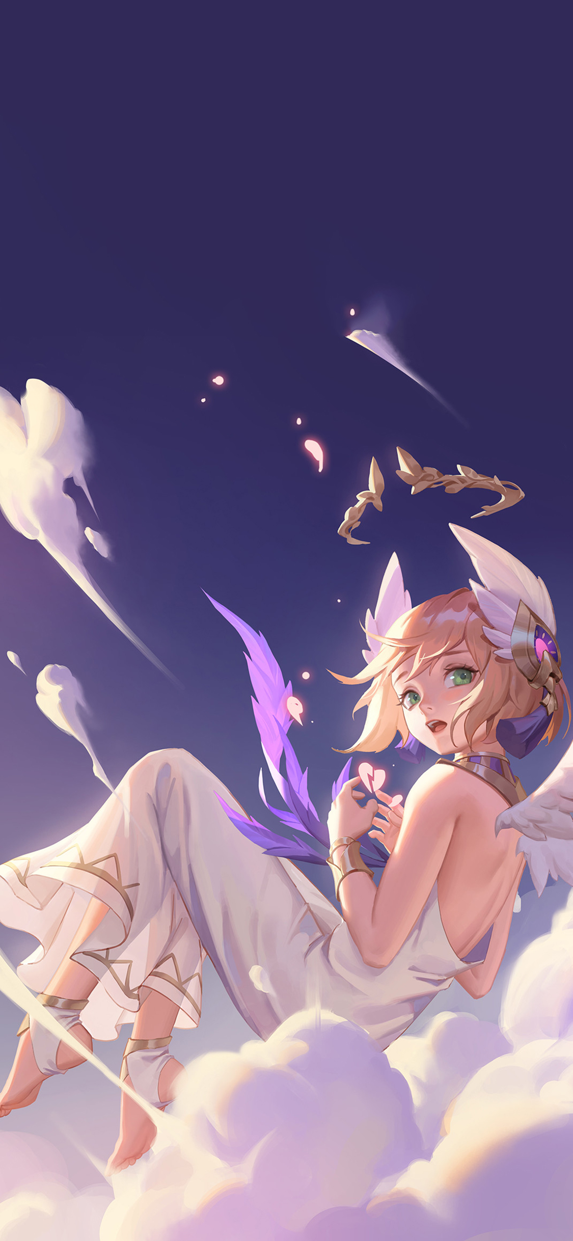 [2436×1125]二次元 美少女 唯美 动漫 苹果手机动漫壁纸图片