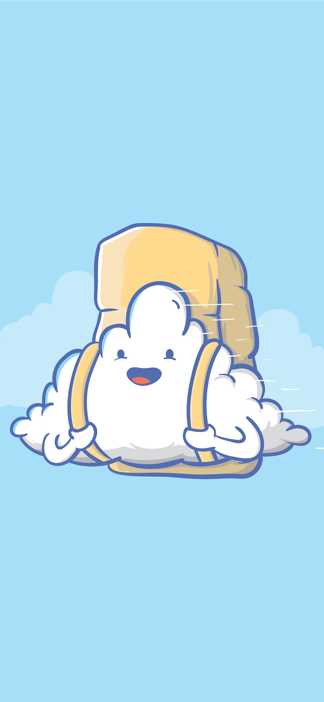 [2436×1125]云朵 蓝 白云 搬运 苹果手机动漫壁纸图片