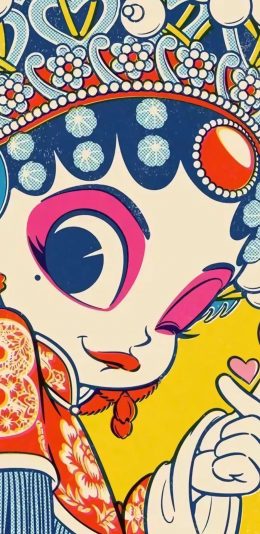 [2436x1125]京剧 国粹 戏剧 国潮 苹果手机动漫壁纸图片