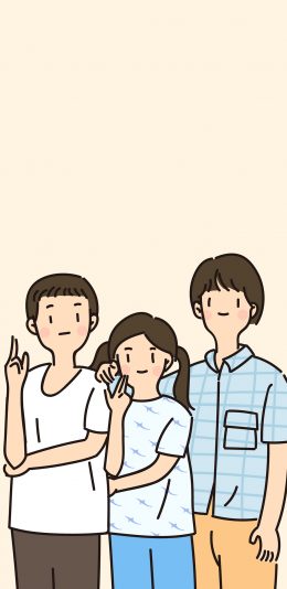 [2436x1125]以家人之名 电视剧 卡通 合照 李尖尖 贺子秋 凌霄 苹果手机动漫壁纸图片