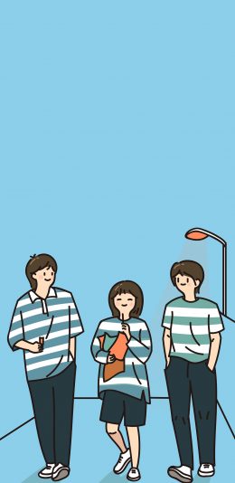 [2436x1125]以家人之名 电视剧 卡通 合照 李尖尖 贺子秋 凌霄 条纹 苹果手机动漫壁纸图片