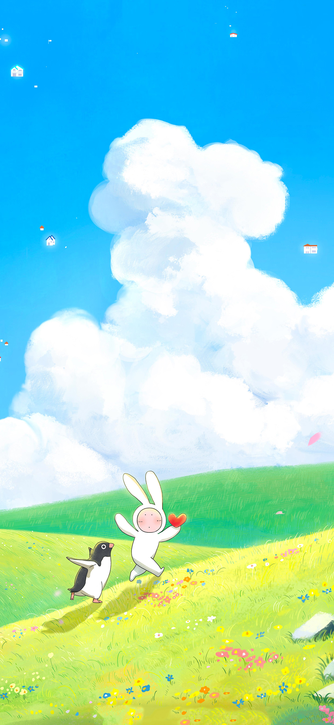 [2436×1125]企鹅公路 电影 日本 漫画 苹果手机动漫壁纸图片