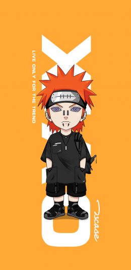 [2436x1125]佩恩 晓组织 火影忍者 橙 苹果手机动漫壁纸图片