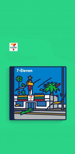 [2436x1125]便利商店 插图 7 eleven 苹果手机动漫壁纸图片