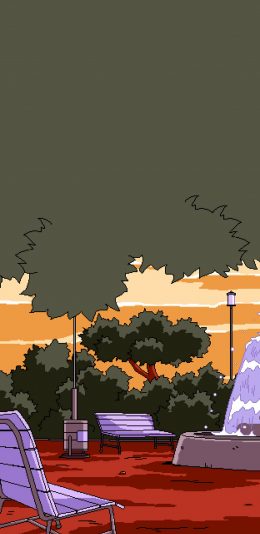 [2436x1125]像素 插图 风景 绿叶（取自微博：Wallpaper收藏家） 苹果手机动漫壁纸图片