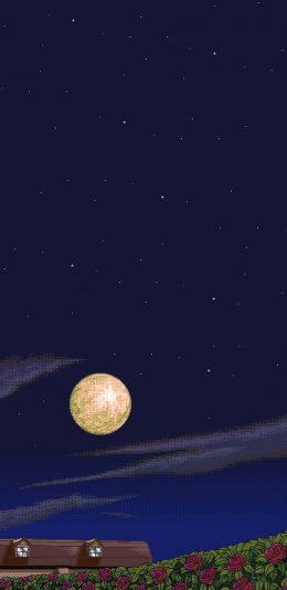 [2436x1125]像素 风景 插图 夜景（取自微博：Wallpaper收藏家） 苹果手机动漫壁纸图片