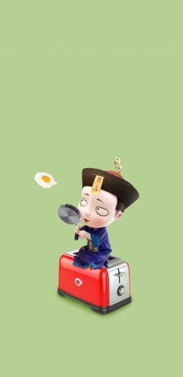 [2436x1125]僵小鱼 动画人物 3D 煎蛋 苹果手机动漫壁纸图片