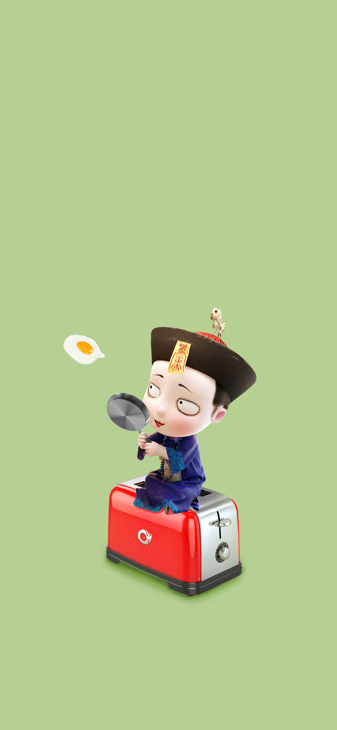 [2436×1125]僵小鱼 动画人物 3D 煎蛋 苹果手机动漫壁纸图片