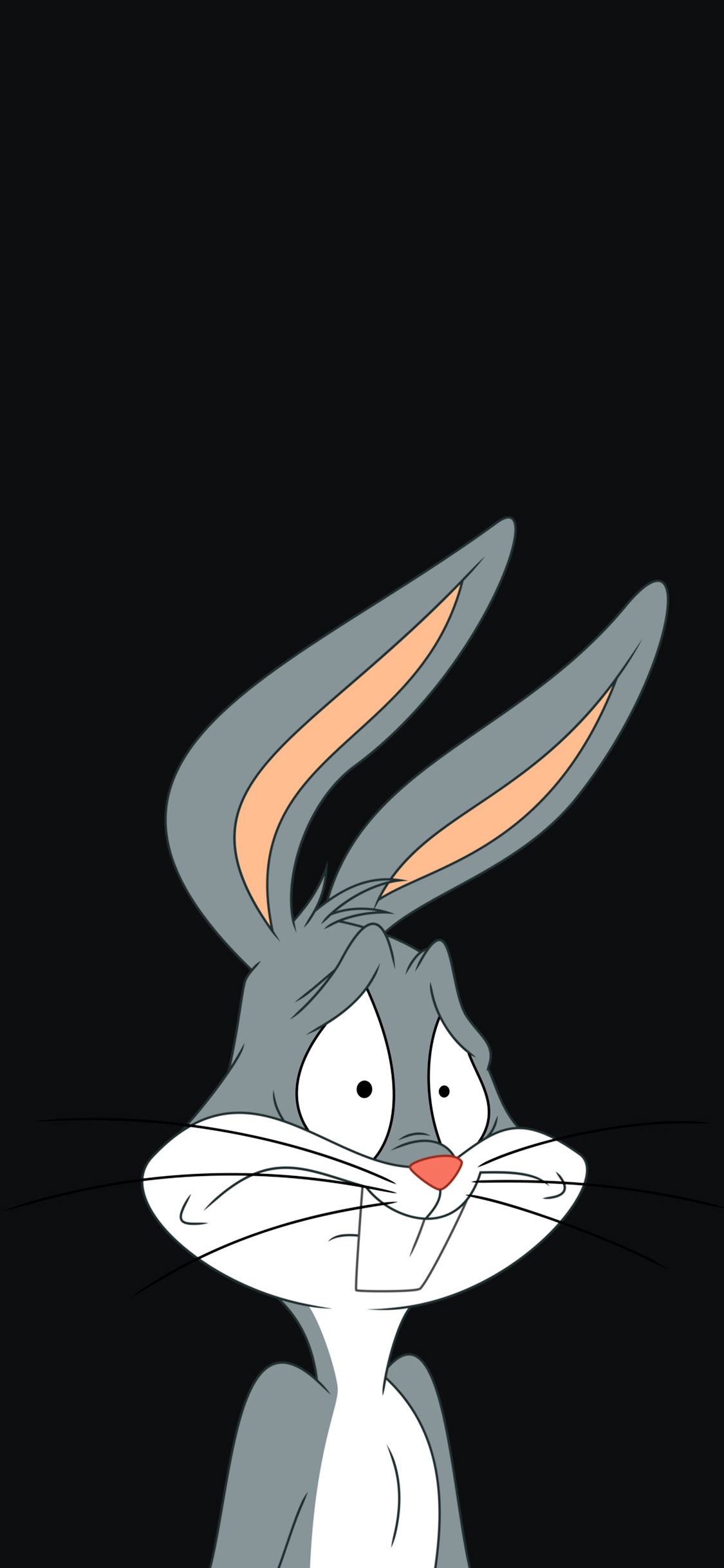 [2436×1125]兔八哥 动画 欧美 黑色 苹果手机动漫壁纸图片