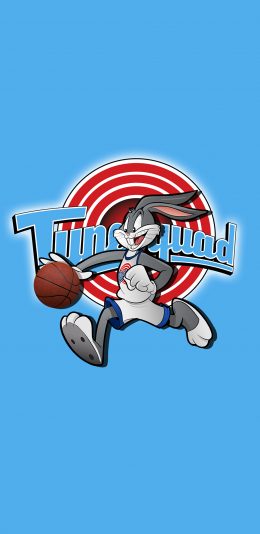 [2436x1125]兔八哥 动画 蓝色 篮球 苹果手机动漫壁纸图片