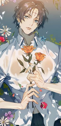 [2436x1125]全职猎人 漫画 库洛洛·鲁西鲁 苹果手机动漫壁纸图片