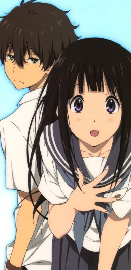 [2436x1125]冰菓 日本 动画 千反田爱瑠 折木奉太郎 漫画 苹果手机动漫壁纸图片