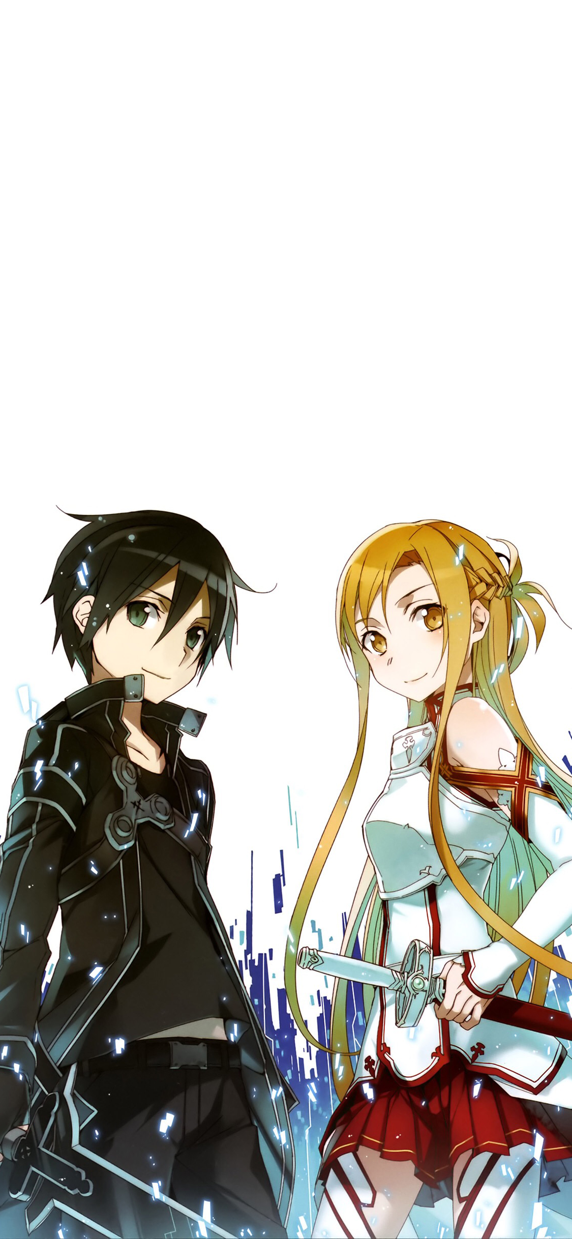 [2436×1125]刀剑神域 动画 二次元 桐人 亚丝娜 苹果手机动漫壁纸图片