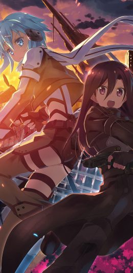 [2436x1125]刀剑神域 漫画 二次元 动画 女孩 苹果手机动漫壁纸图片