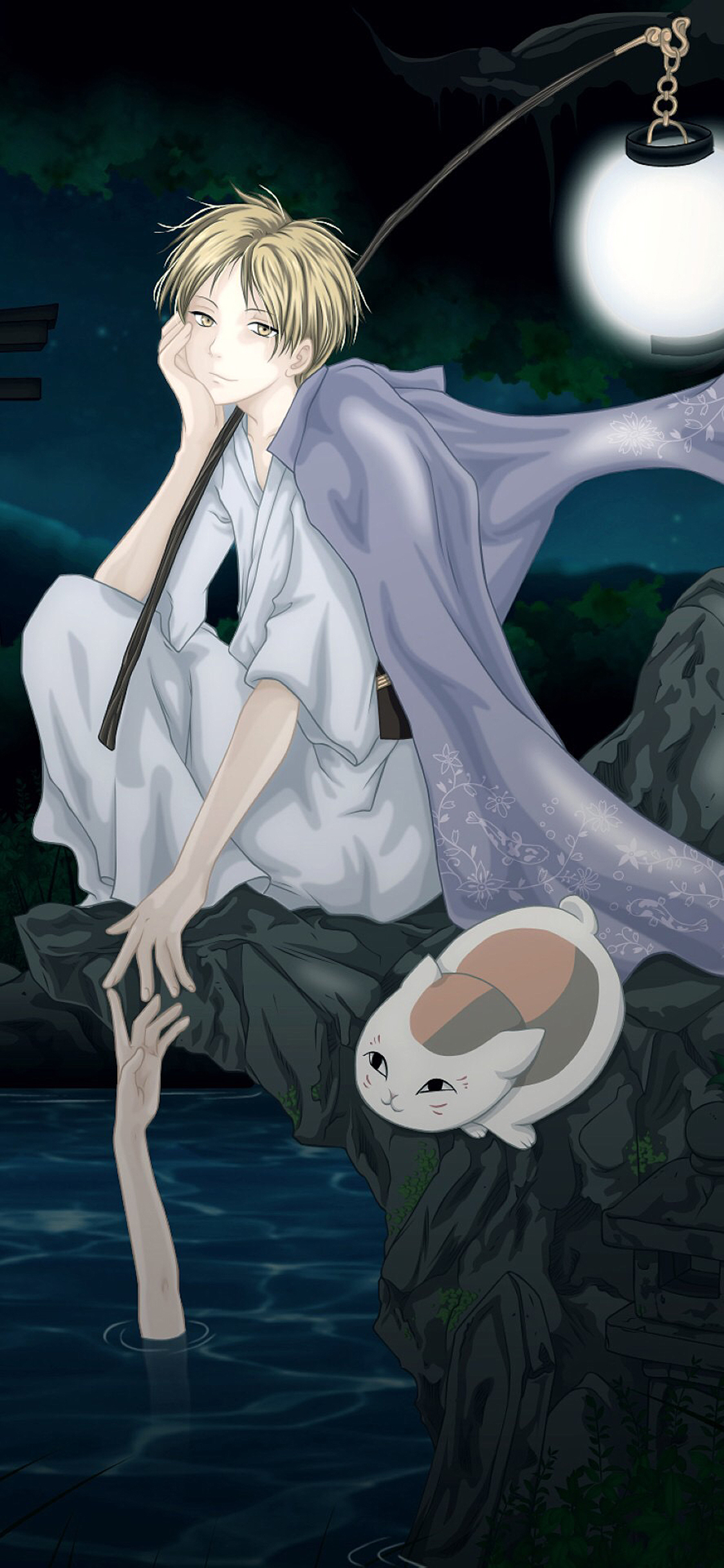 [2436×1125]创意 绘画 夏目友人帐 苹果手机动漫壁纸图片