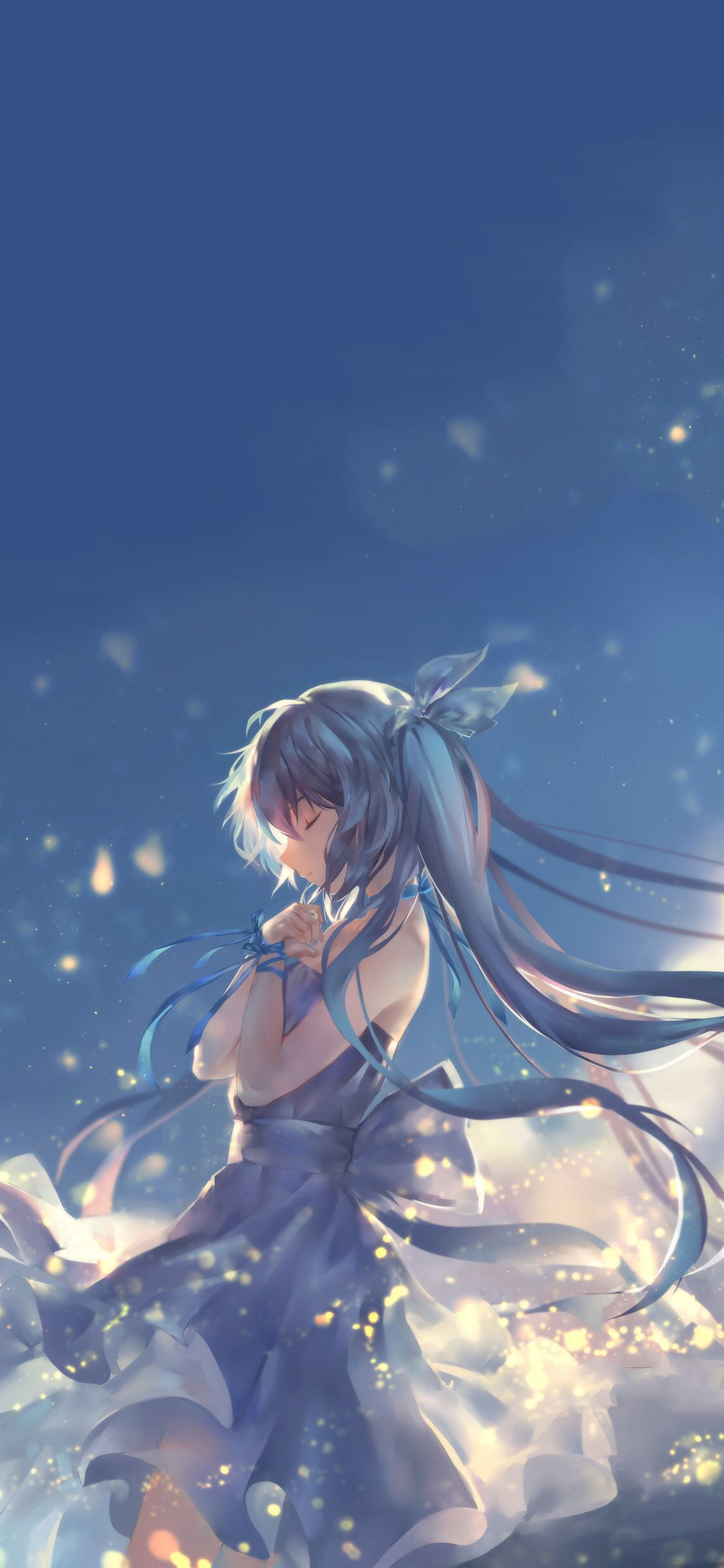 [2436×1125]初音未来 二次元 漫画 少女 苹果手机动漫壁纸图片