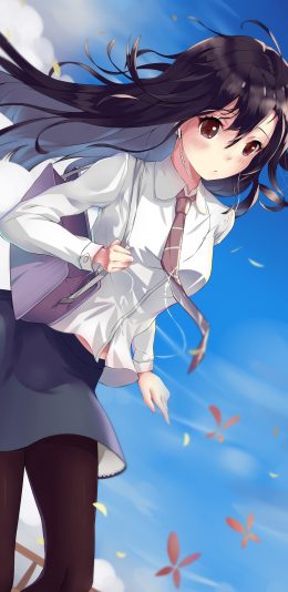 [2436x1125]制度 校服 女孩 二次元 漫画 苹果手机动漫壁纸图片