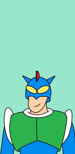 [2436x1125]动感超人 动画 蜡笔小新 绿色 苹果手机动漫壁纸图片