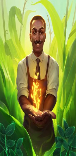 [2436x1125]动漫 园丁 植物 魔法 苹果手机动漫壁纸图片