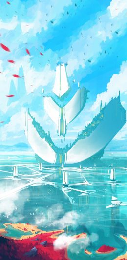 [2436x1125]动漫 场景 二次元 科技 苹果手机动漫壁纸图片