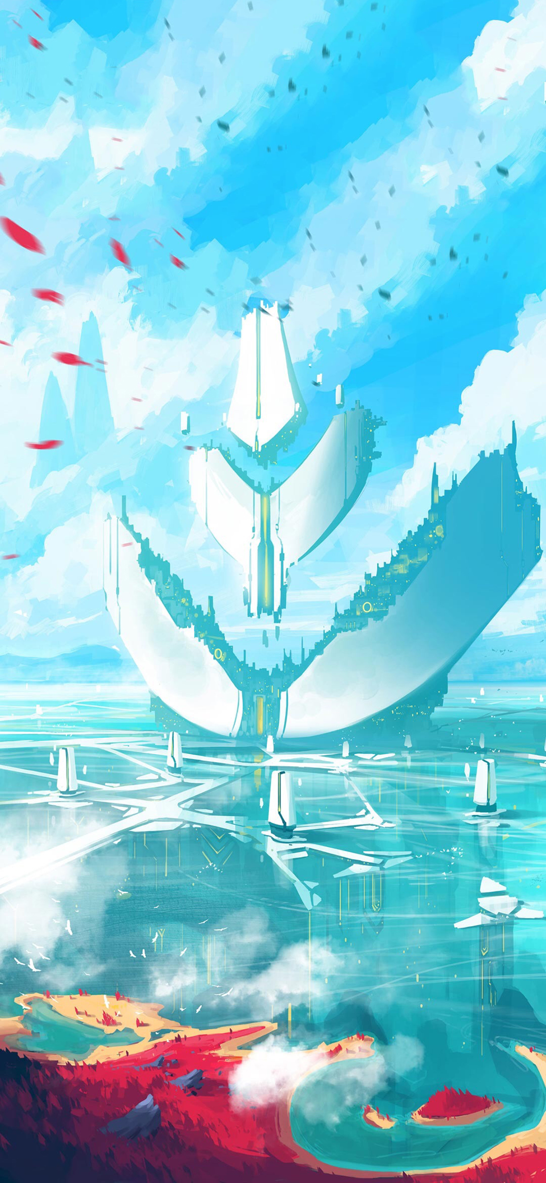 [2436×1125]动漫 场景 二次元 科技 苹果手机动漫壁纸图片