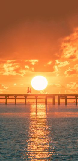 [2436x1125]动漫 场景 日落 浪漫 苹果手机动漫壁纸图片