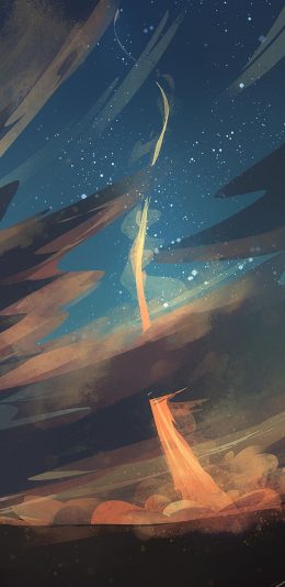 [2436x1125]动漫 场景 星空 唯美 苹果手机动漫壁纸图片