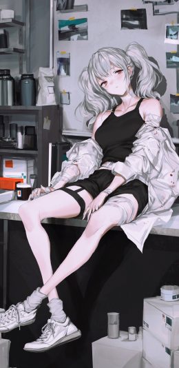 [2436x1125]动漫 少女 二次元 作者_LM7_ 苹果手机动漫壁纸图片