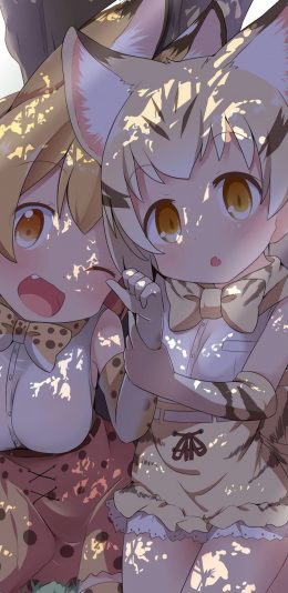 [2436x1125]动漫 少女 二次元 可爱 猫耳朵 苹果手机动漫壁纸图片