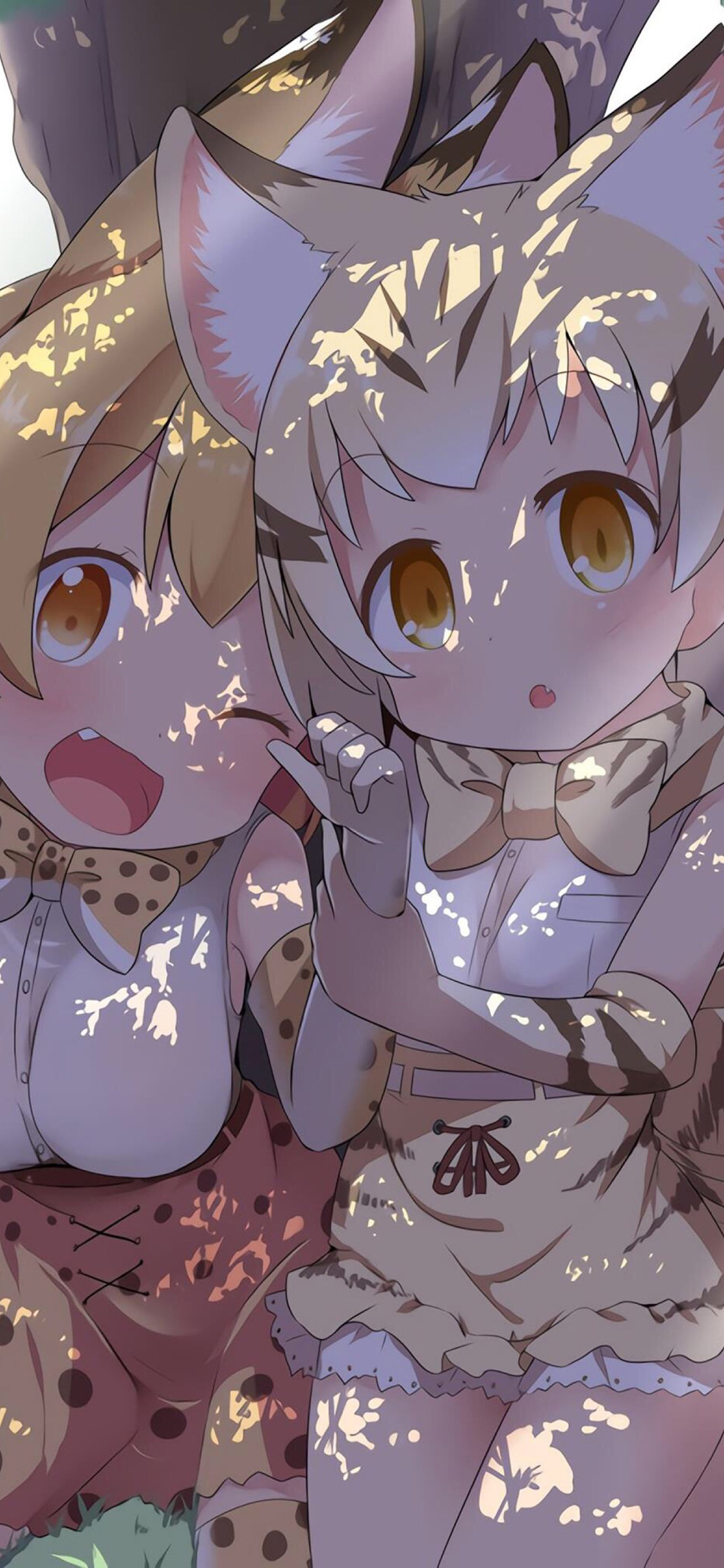 [2436×1125]动漫 少女 二次元 可爱 猫耳朵 苹果手机动漫壁纸图片