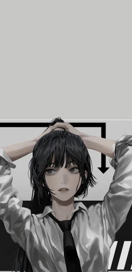 [2436x1125]动漫 少女 二次元 暗黑系 苹果手机动漫壁纸图片