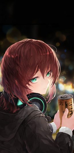 [2436x1125]动漫 少女 二次元 眼瞳 苹果手机动漫壁纸图片