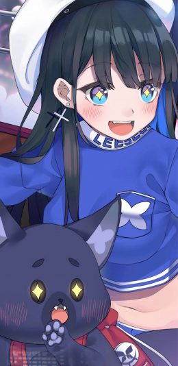 [2436x1125]动漫 少女 二次元 萌宠 苹果手机动漫壁纸图片