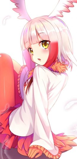 [2436x1125]动漫 少女 二次元 鹿角 苹果手机动漫壁纸图片