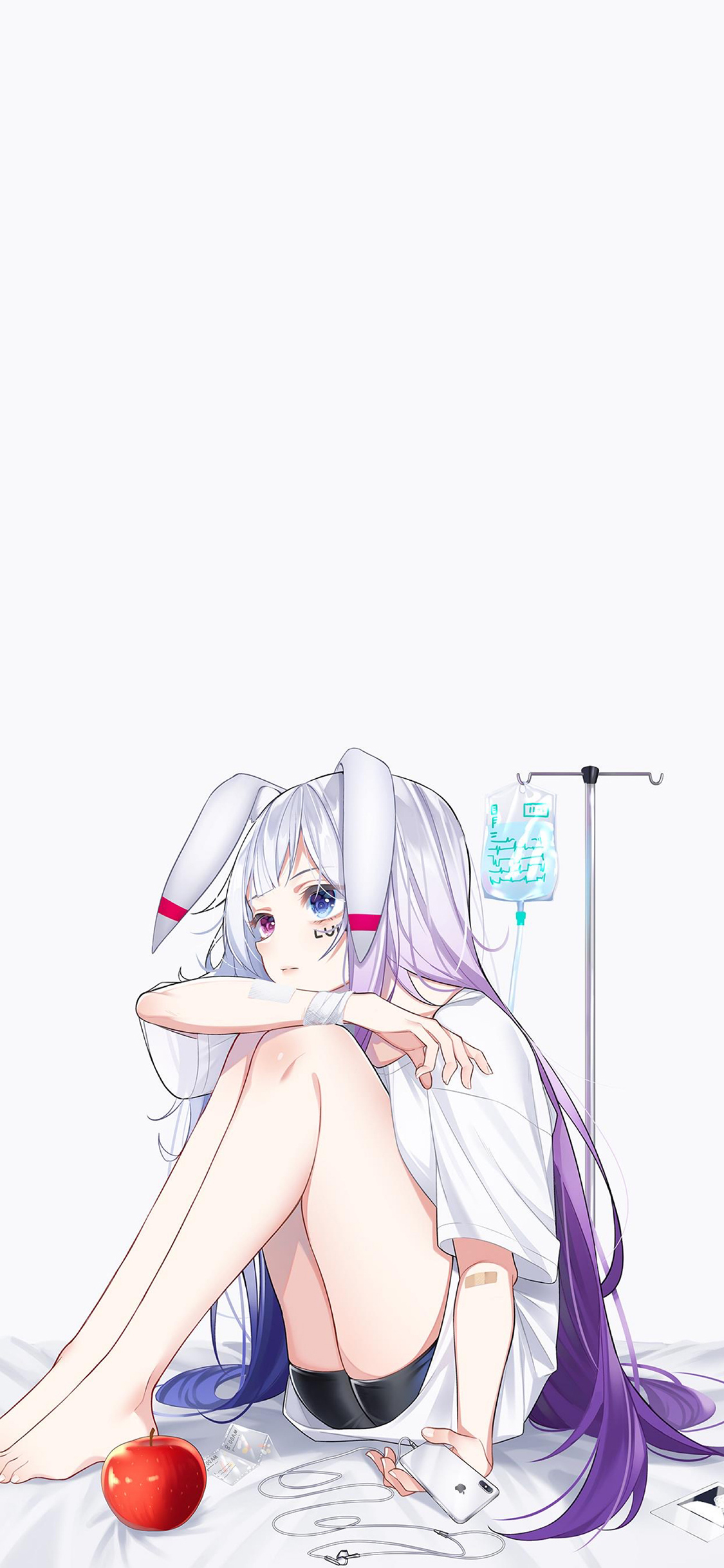 [2436×1125]动漫 少女 日系 兔耳朵 萝莉 苹果手机动漫壁纸图片