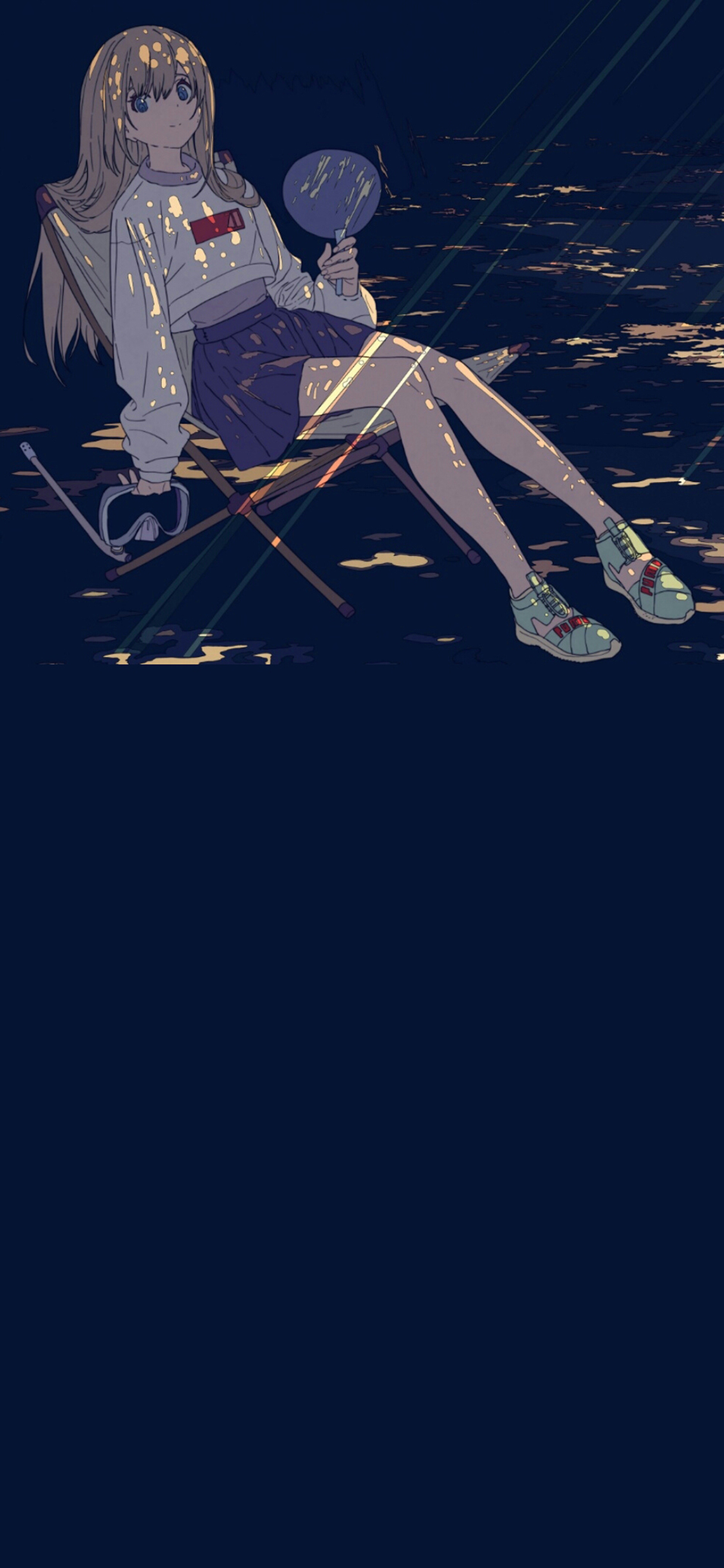 [2436×1125]动漫 少女 日系 阳光 苹果手机动漫壁纸图片