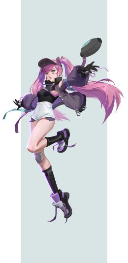 [2436x1125]动漫 少女 橄榄球 二次元 苹果手机动漫壁纸图片