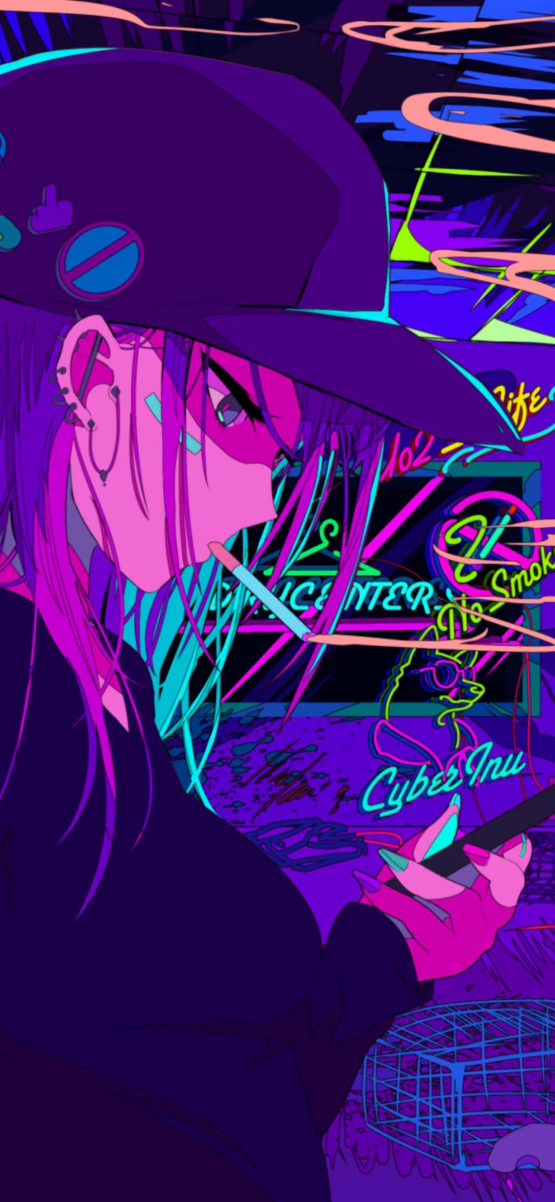 [2436×1125]动漫 少女 潮流 二次元 苹果手机动漫壁纸图片