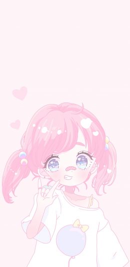 [2436x1125]动漫 少女 粉色 少女心 萝莉 苹果手机动漫壁纸图片