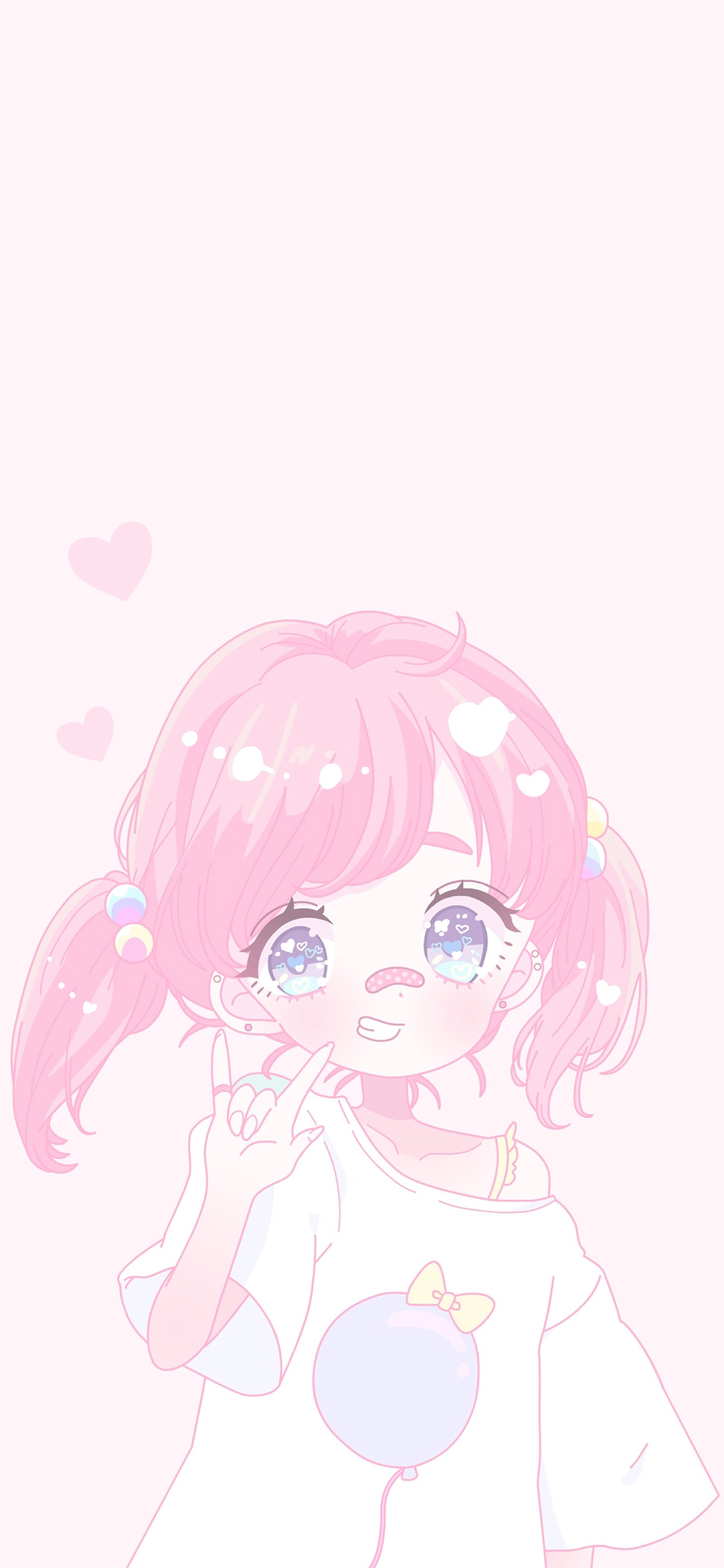 [2436×1125]动漫 少女 粉色 少女心 萝莉 苹果手机动漫壁纸图片