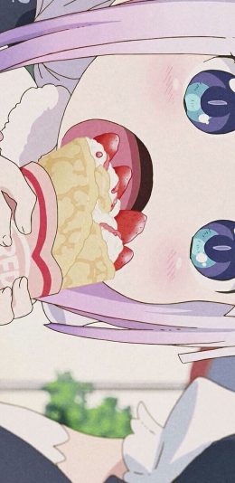 [2436x1125]动漫 少女 草莓 二次元 苹果手机动漫壁纸图片