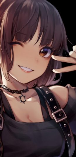 [2436x1125]动漫 少女 萝莉 暗黑 苹果手机动漫壁纸图片