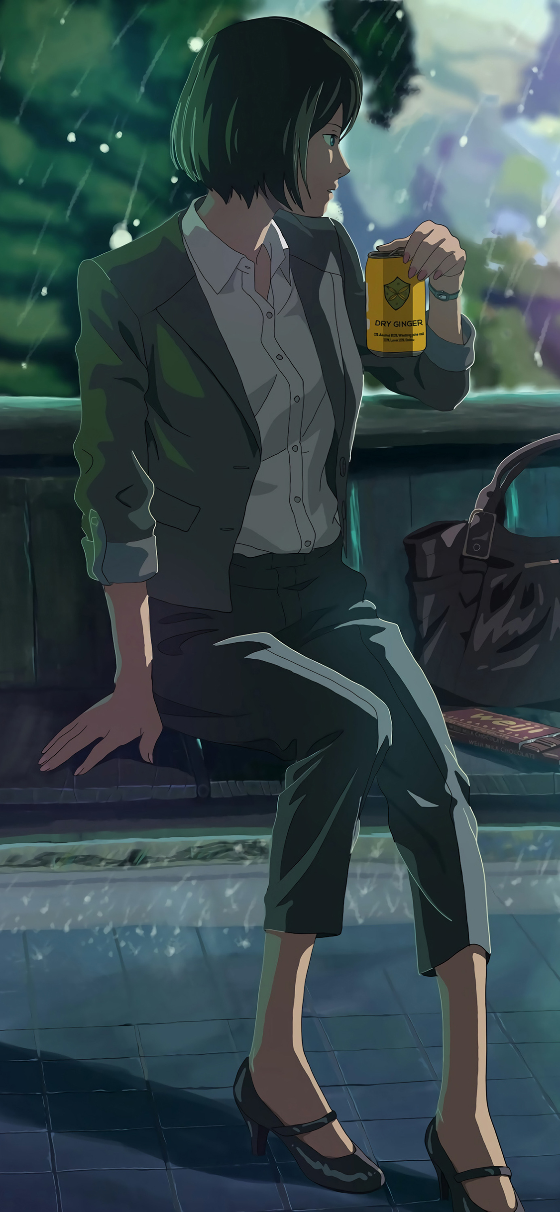 [2436×1125]动漫 少女 都市 OL风 苹果手机动漫壁纸图片