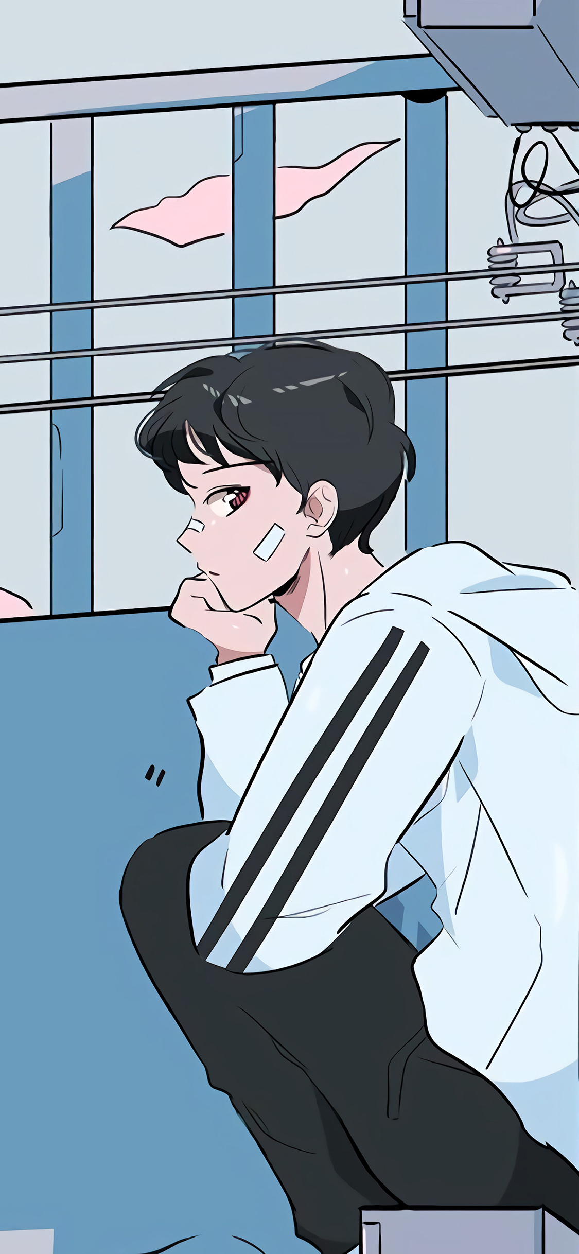 [2436×1125]动漫 少年 二次元 作者stephaniepriscilla 苹果手机动漫壁纸图片