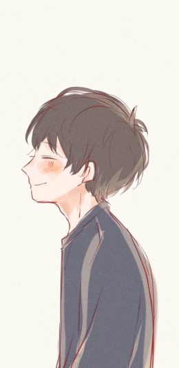 [2436x1125]动漫 少年 侧颜 可爱 苹果手机动漫壁纸图片